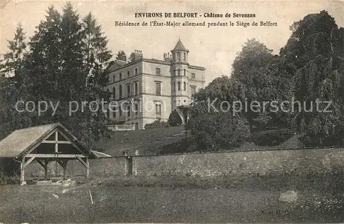 AK / Ansichtskarte Belfort_Alsace Chateau de Sevenans Residence de lEtat Major allemand pendant le Siege de Belfort Belfort Alsace