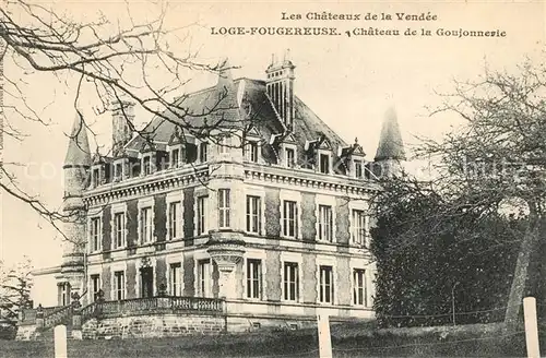 AK / Ansichtskarte Loge Fougereuse Chateau de la Goujonnerie Loge Fougereuse