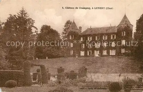 AK / Ansichtskarte Lunery Chateau de Champroy Lunery