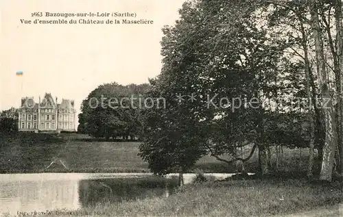 AK / Ansichtskarte Bazouges sur le Loir Vue densemble du Chateau de la Masseliere Bazouges sur le Loir
