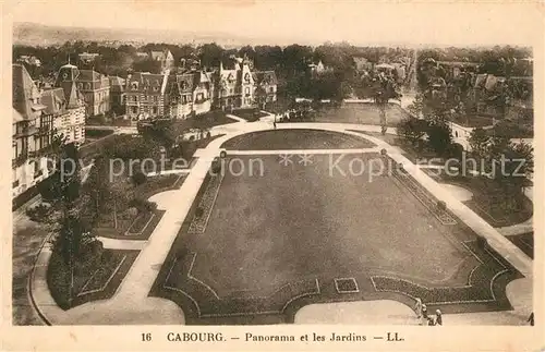 AK / Ansichtskarte Cabourg Panorama et les Jardins Cabourg