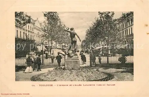 AK / Ansichtskarte Toulouse_Haute Garonne Avenue et lAllee Lafayette vues du Square Toulouse Haute Garonne