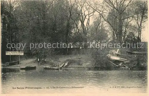 AK / Ansichtskarte Billancourt Boulogne Ile Saint Germain La Seine Pittoresque Billancourt Boulogne