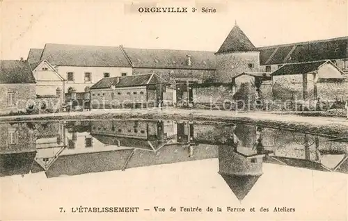 AK / Ansichtskarte Caillouet Orgeville Etablissement Vue de lentree de la Ferme et des Ateliers Caillouet Orgeville