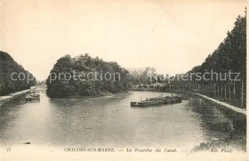 AK / Ansichtskarte Chalons sur Marne_Ardenne La Fourche du Canal Chalons sur Marne Ardenne