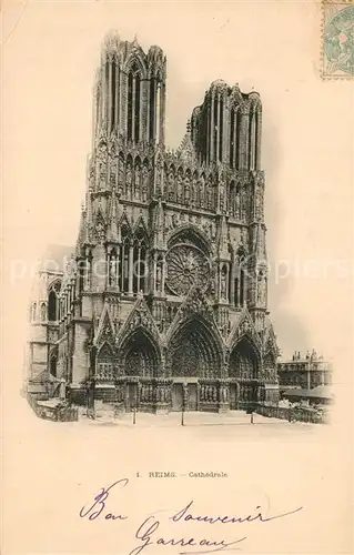 AK / Ansichtskarte Reims_Champagne_Ardenne Cathedrale Reims_Champagne_Ardenne