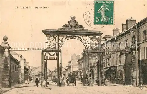 AK / Ansichtskarte Reims_Champagne_Ardenne Porte Paris Reims_Champagne_Ardenne