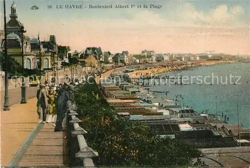 AK / Ansichtskarte Le_Havre Boulevard Albert I et la Plage Le_Havre