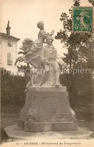 AK / Ansichtskarte Grasse_Alpes_Maritimes Monument de Fragonard Grasse_Alpes_Maritimes