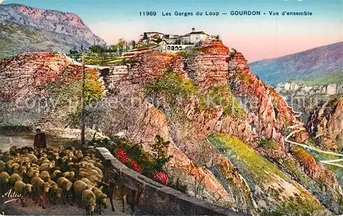 AK / Ansichtskarte Gourdon_Alpes Maritimes Les Gorges du Loup Vue d ensemble Gourdon Alpes Maritimes