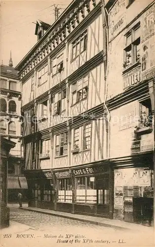 AK / Ansichtskarte Rouen Maison du XVe siecle Rouen