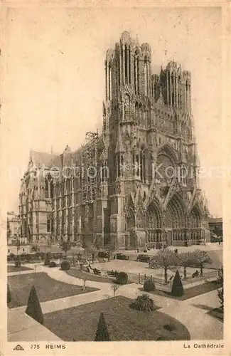 AK / Ansichtskarte Reims_Champagne_Ardenne La Cathedrale Reims_Champagne_Ardenne