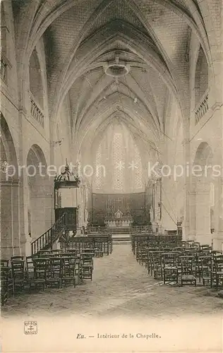 AK / Ansichtskarte Eu_Dieppe Interieur de la Chapelle 
