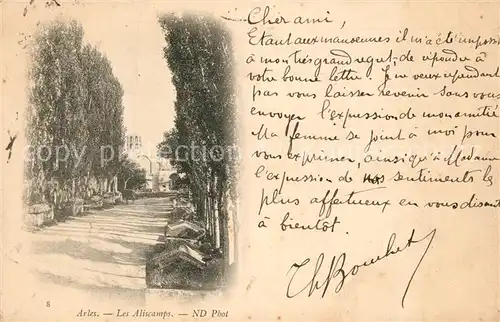 AK / Ansichtskarte Arles_Bouches du Rhone Les Aliscamps Arles_Bouches du Rhone