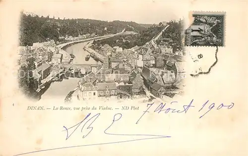 AK / Ansichtskarte Dinan La Rance vue prise du Viaduc Dinan