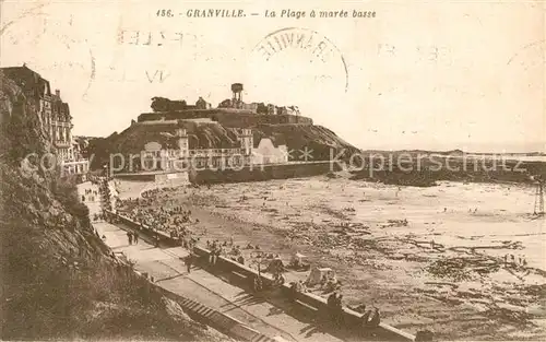 AK / Ansichtskarte Granville_Manche La Plage a maree basse Granville_Manche