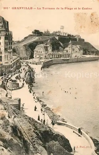 AK / Ansichtskarte Granville_Manche La Terrasse de la Plage et le Casino Granville_Manche