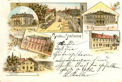 AK / Ansichtskarte Schiltigheim Villa Treyeus Post Mairie Bischweilerstrasse Schiltigheim