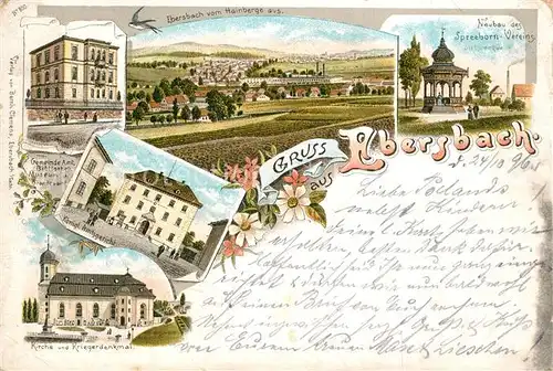 AK / Ansichtskarte Ebersbach_Schlesien Neubau Spreeborn Verein Gemeindeamt Bibliothek Museum Kirche 