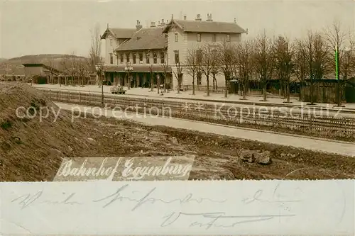 AK / Ansichtskarte Eggenburg_Niederoesterreich Bahnhof Eggenburg
