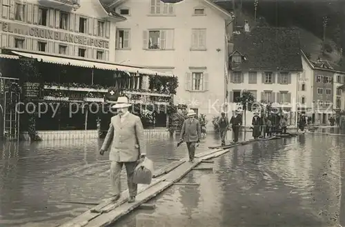 AK / Ansichtskarte Flueelen_UR Hochwasser Ortsansicht Flueelen_UR