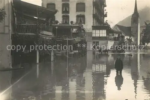 AK / Ansichtskarte Flueelen_UR Hochwasser Kirche  Flueelen_UR