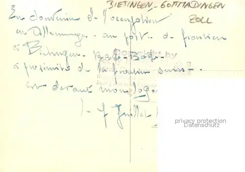 AK / Ansichtskarte Bietingen_Gottmadingen Zoll Bietingen Gottmadingen