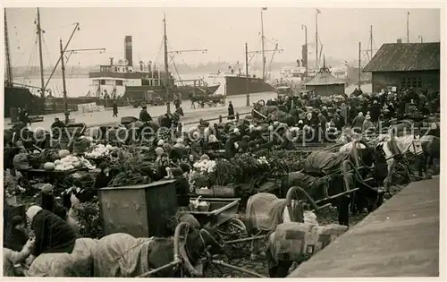 AK / Ansichtskarte Riga_Lettland Markt Riga_Lettland