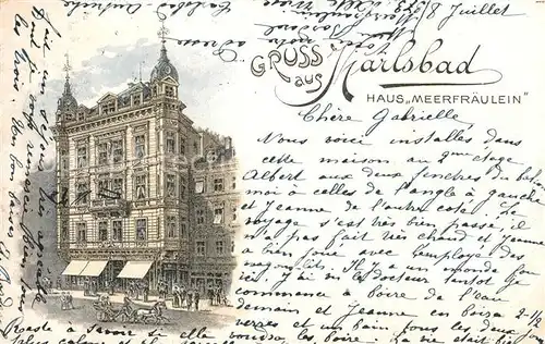 AK / Ansichtskarte Karlsbad_Eger Haus Meerfraeulein Karlsbad_Eger