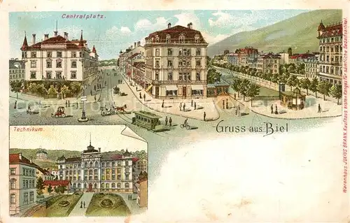 AK / Ansichtskarte Biel_Bienne Centralplatz Technikum Biel Bienne