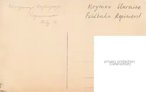 AK / Ansichtskarte Krymno Feldbahn Regiment Krymno