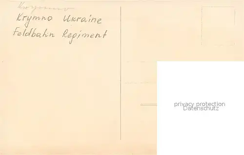 AK / Ansichtskarte Krymno Kommando Feldbahn Regiment Krymno
