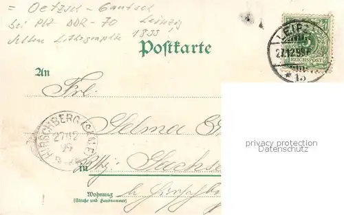 AK / Ansichtskarte Gautzsch Panorama Gasthof Saal Kirche Litho Gautzsch