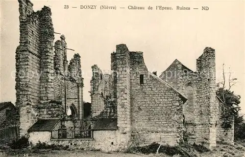 AK / Ansichtskarte Donzy Ruines du Chateau de l Epeau Schloss Ruinen Donzy