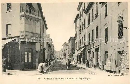 AK / Ansichtskarte Oullins Rue de la Republique Oullins