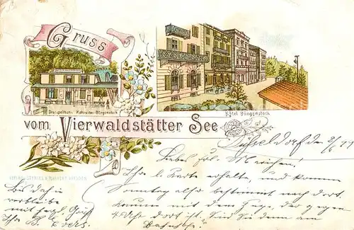 AK / Ansichtskarte Vierwaldstaettersee_SZ Hotel Buergentock  Vierwaldstaettersee_SZ