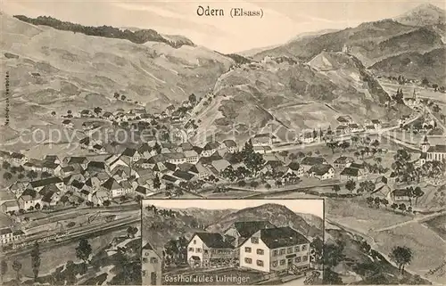 AK / Ansichtskarte Odern_Haut_Rhin_Alsace Panorama Gasthof Jules Lutringer Odern_Haut_Rhin_Alsace