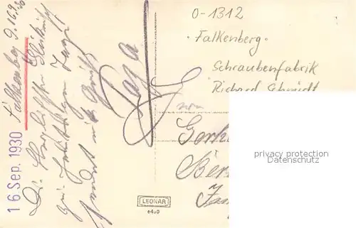 AK / Ansichtskarte Falkenberg_Mark Schraubenfabrik Richard Schmidt Falkenberg Mark
