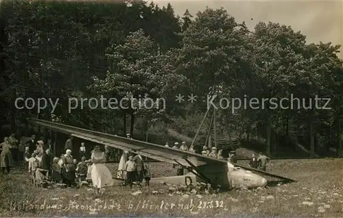 AK / Ansichtskarte Hinternah Segelflugplatz Hinternah