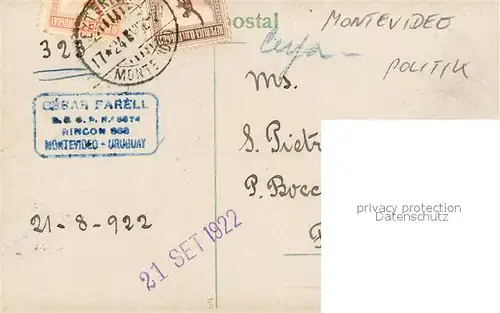 AK / Ansichtskarte Montevideo_Uruguay Politiker Montevideo Uruguay