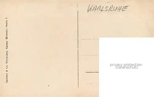 AK / Ansichtskarte Karlsruhe_Baden Schokoladen Confiturenhaus  Karlsruhe_Baden