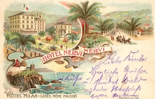 AK / Ansichtskarte Nervi Hotel Nervi Hotel Milan Genes Meme Maison  Nervi