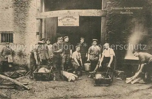 AK / Ansichtskarte Nantillois Divissions Feldschlachterei Nantillois