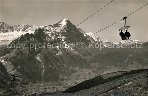 AK / Ansichtskarte Grindelwald Firstbahn Eiger Jungfrau Tschingelhorn Bluemlisalp Grindelwald