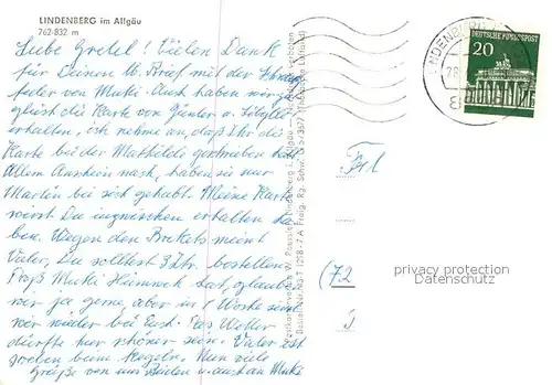 AK / Ansichtskarte Lindenberg_Allgaeu Fliegeraufnahme Lindenberg Allgaeu