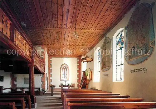 AK / Ansichtskarte Wollbach_Kandern Ev Kirche Inneres Wollbach Kandern