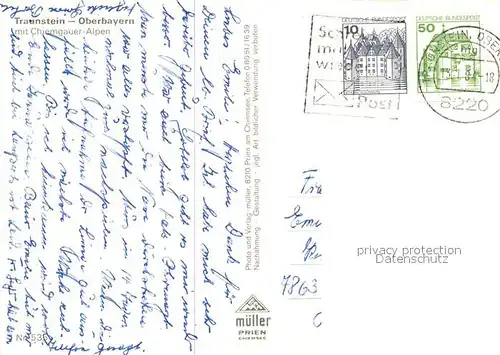 AK / Ansichtskarte Traunstein_Oberbayern mit Hochfelln und Hochgern Traunstein_Oberbayern