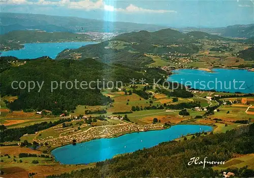 AK / Ansichtskarte Keutschach_See Camping Hafnersee Fliegeraufnahme Keutschach See