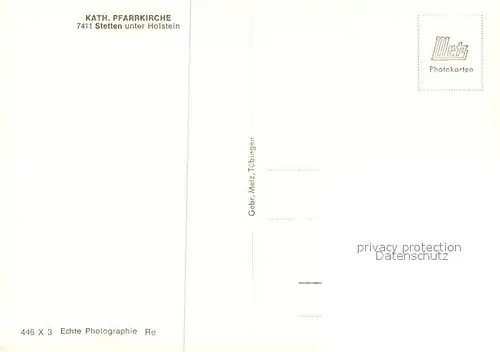 AK / Ansichtskarte Stetten Burladingen Kath Pfarrkirche 