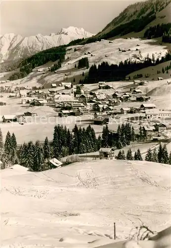 AK / Ansichtskarte Riezlern_Kleinwalsertal_Vorarlberg mit Nebelhorn Riezlern_Kleinwalsertal